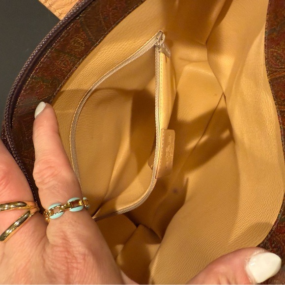 Etro Burgundy Paisley Zip Top Tote Handle Bag
Neon Trim Accents - Picture 5 of 16